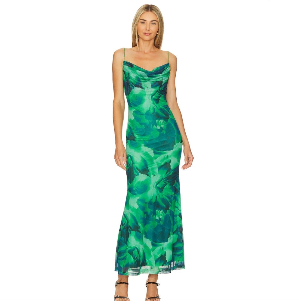 Runaway The Label Green Floral Dress
